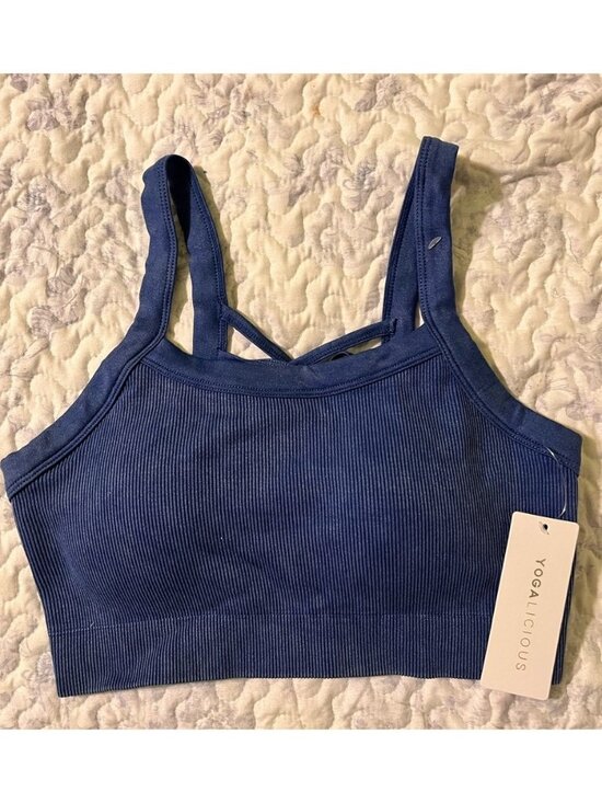 Tops - Stone Wash Ribbed Bra Tank
